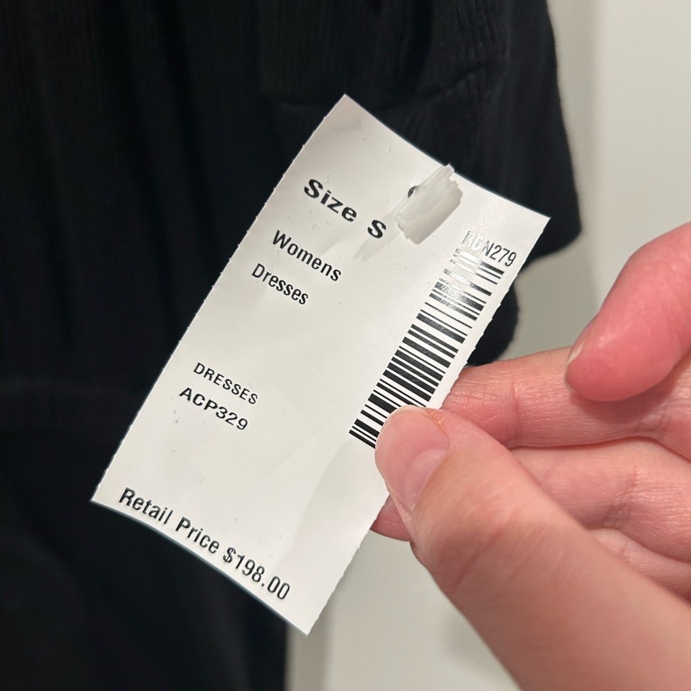 Michael Stars Black Nadia Mixed Fabric Satin Dress - Picture 4 of 7